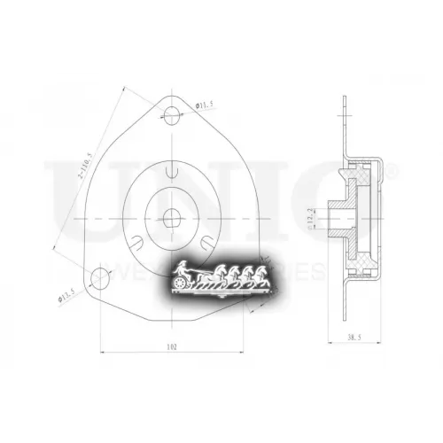 Опора Амортизатора Nissan X-Trail 98- Перед. UNIO 