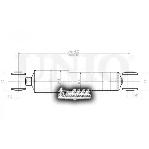 Амортизатор Ford/Seat Galaxy/Sharan/Alhambra 95- Газ.задн. UNIO 