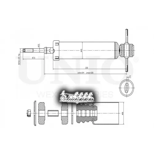 Амортизатор Gaz Gazelle Next 13- Газ.перед. UNIO 
