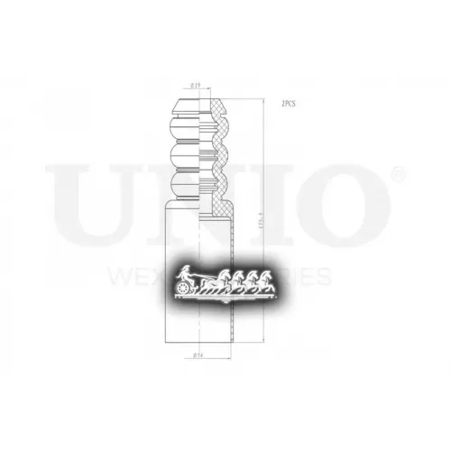 Пыльник+Отбойник Амортизатора Nissan/Renault Kubistar/Kangoo 90- (Компл. 2 Шт.) UNIO 