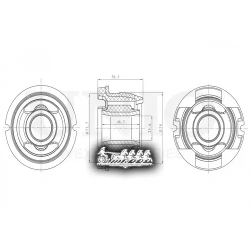 Сайлентблок Рычага Volvo Xc90/S60/S80 98- Задн.перед. UNIO 
