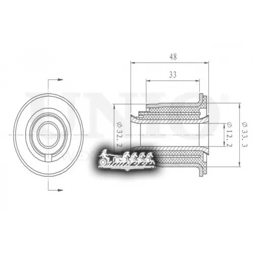 Сайлентблок Рычага Renault Megane/Scenic/Grand Scenic 02- Перед.нижн. UNIO 