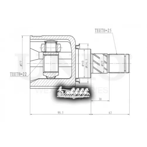 Шрус Nissan Almera 06- Внутр.прав. UNIO 