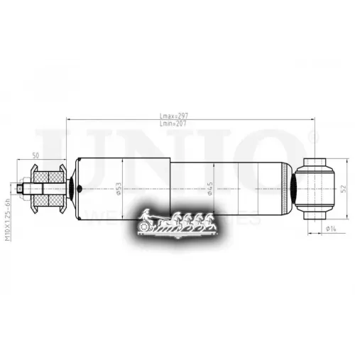 Амортизатор Vw Transporter(T4) 90- Газ.перед. UNIO 