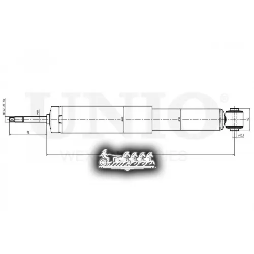 Амортизатор Mb E(W210) Газ.задн. UNIO 
