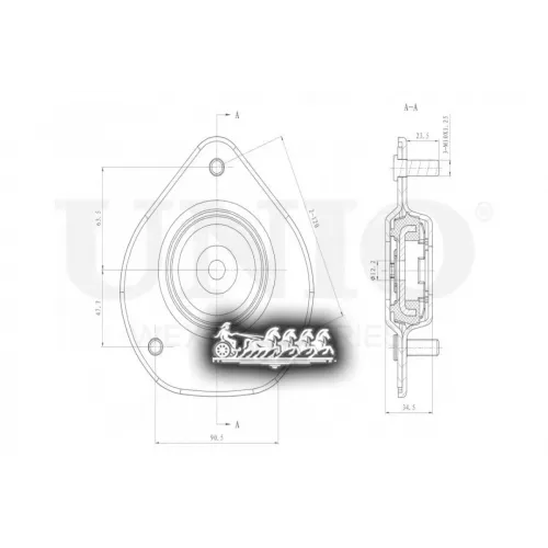 Опора Амортизатора Mitsubishi Colt 02- Перед. UNIO 