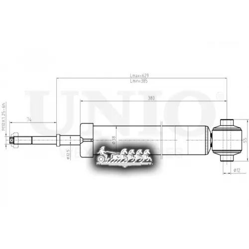 Амортизатор Hyundai Getz 02- Газ.задн. UNIO 