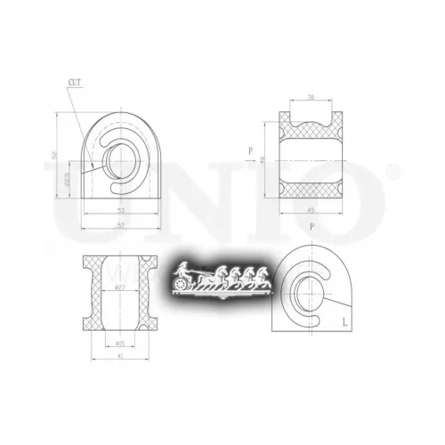 Втулка Стабилизатора Honda Accord 08- Перед. UNIO 