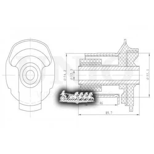 Сайлентблок Балки Toyota Picnic/Ipsum 96- Задн. UNIO 