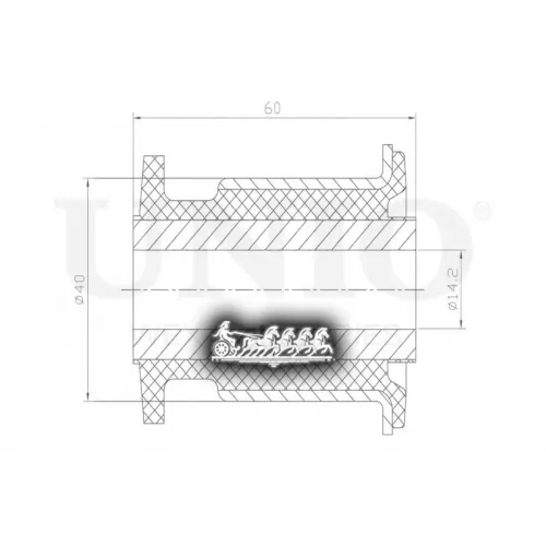 Сайлентблок Рычага Vw Transporter(T4) 90- Перед.нижн. UNIO 