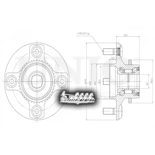 Ступица Колеса Nissan Almera 00- Задн. С Abs UNIO 