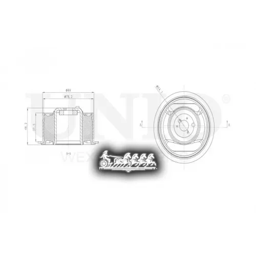Сайлентблок Suzuki Grand Vitara 05- Задн. UNIO 