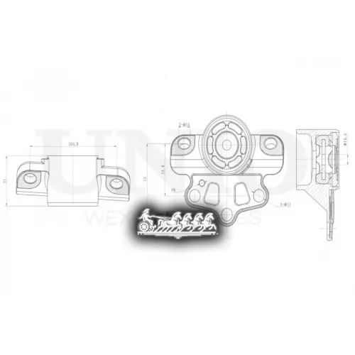 Опора Амортизатора Opel/Fiat Corsa/Punto 05- Задн.прав. UNIO 