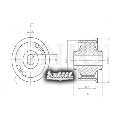 Сайлентблок Рычага Ford/Mazda Fiesta/2 03- Задн.перед.нижн. UNIO 