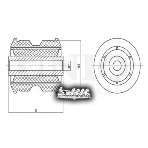 Сайлентблок Рессоры Mb/Vw Sprinter/Crafter 06- Задн. UNIO 