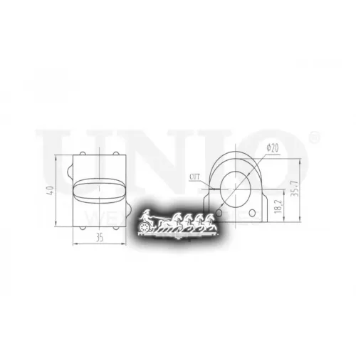 Втулка Стабилизатора Opel Astra/Zafira 01- Перед. UNIO 