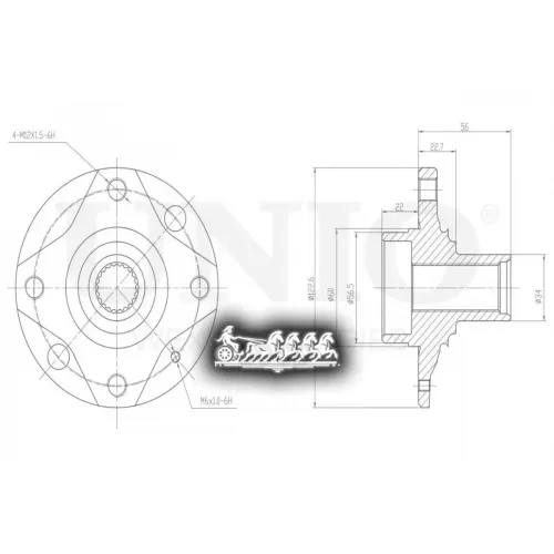Ступица Колеса Opel Corsa 00- Перед. Без Abs UNIO 