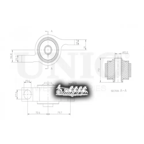 Сайлентблок Рычага Toyota/Lexus Mark X/Gs/Is 04- Задн.прав.перед.нижн. UNIO 