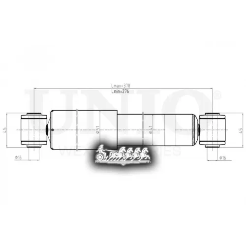 Амортизатор Psa Partner/Berlingo 96- Газ.задн. UNIO 