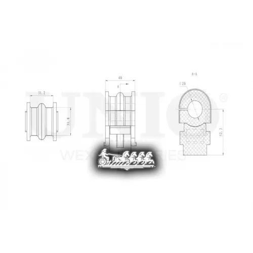 Втулка Стабилизатора Nissan Note/Almera 05- Перед. UNIO 