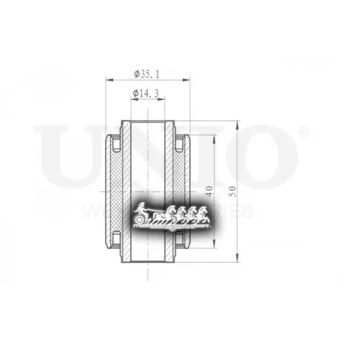 Сайлентблок Mitsubishi Pajero Sport/L200 05- Перед. UNIO 