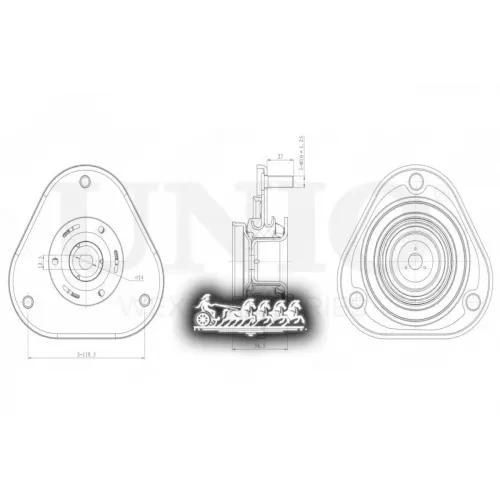 Опора Амортизатора Toyota Rav4/Avensis 08- Перед. UNIO 