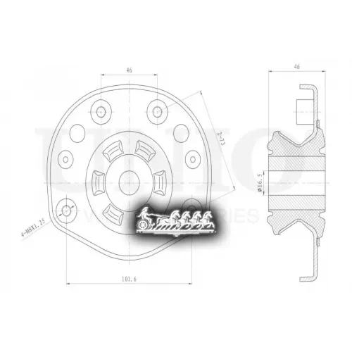 Опора Амортизатора Mb/Vw Sprinter/Crafter 06- Перед. UNIO 