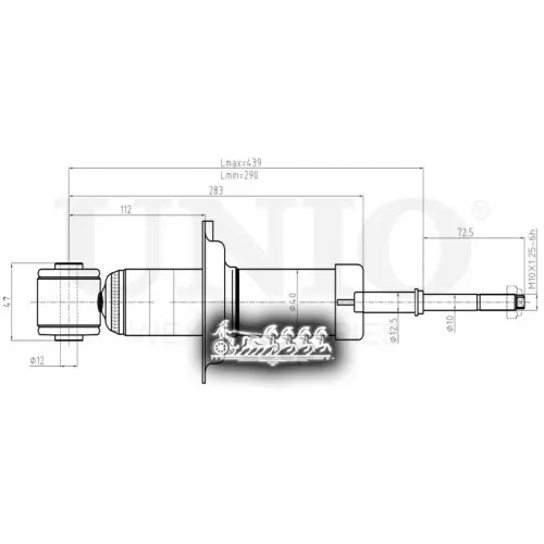 Амортизатор Mitsubishi Airtrek 04- Газ.задн. UNIO 