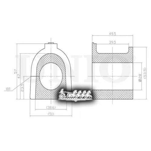 Втулка Стабилизатора Toyota Land Cruiser/Land Cruiser Prado 00- Перед. UNIO 