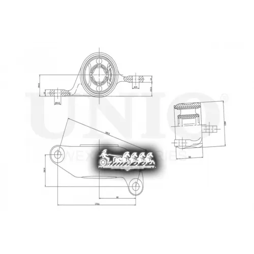 Сайлентблок Рычага Honda Civic 05- Задн.перед.прав.нижн. UNIO 