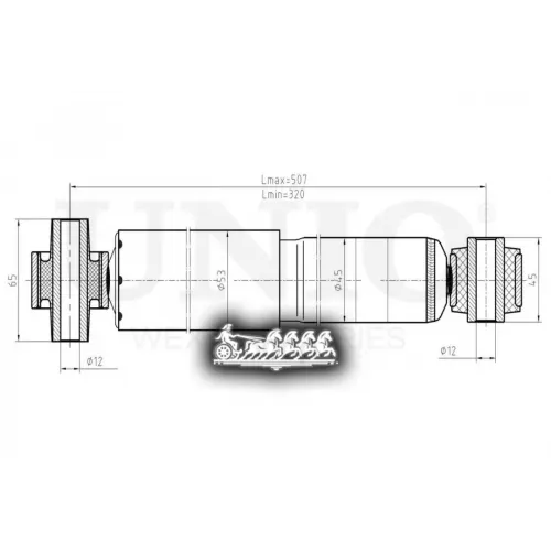 Амортизатор Nissan/Renault Qashqai/X-Trail/Koleos 07- Газ.задн. UNIO 