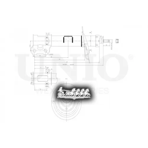 Амортизатор Ssangyong Actyon 12- Газ.перед.лев. UNIO 