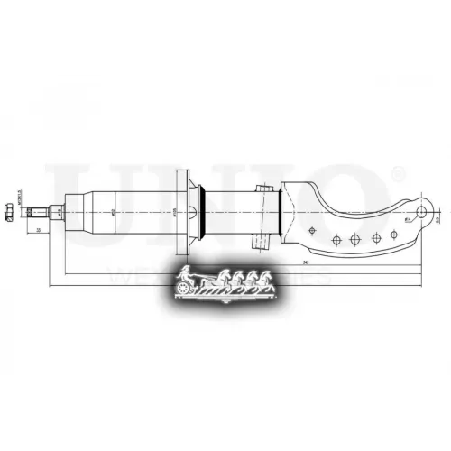 Амортизатор Vw Touareg 02- Газ.перед.прав. UNIO 