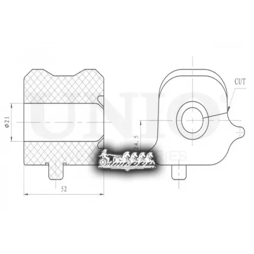 Втулка Стабилизатора Toyota Corolla/Auris 06- Прав.перед. UNIO 
