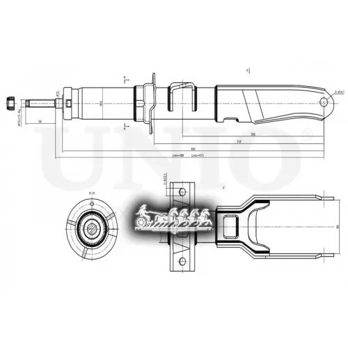 Амортизатор Vw Amarok 09- Газ.перед. UNIO 