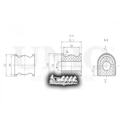 Втулка Стабилизатора Honda Accord/Cr-V 98- Задн. UNIO 
