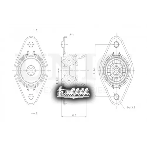 Опора Амортизатора Kia/Hyundai Sportage/Ix35 10- Задн. UNIO 