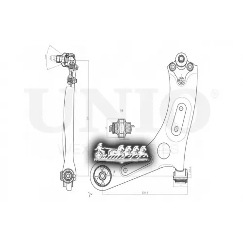 Рычаг Hyundai/Kia Sonata/Sportage 14- Перед.лев. UNIO 