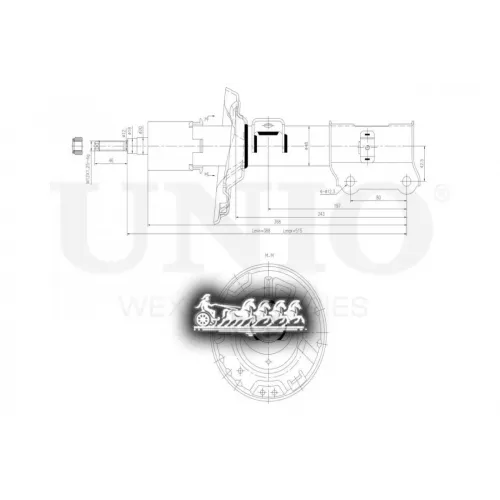 Амортизатор Hyundai Solaris 17- Газ.перед.лев. UNIO 