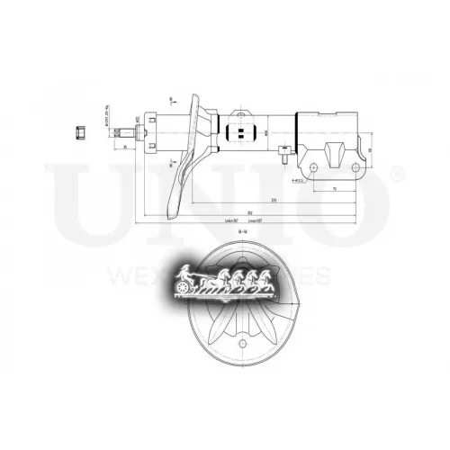 Амортизатор Mitsubishi Grandis 04- Газ.перед.прав. UNIO 