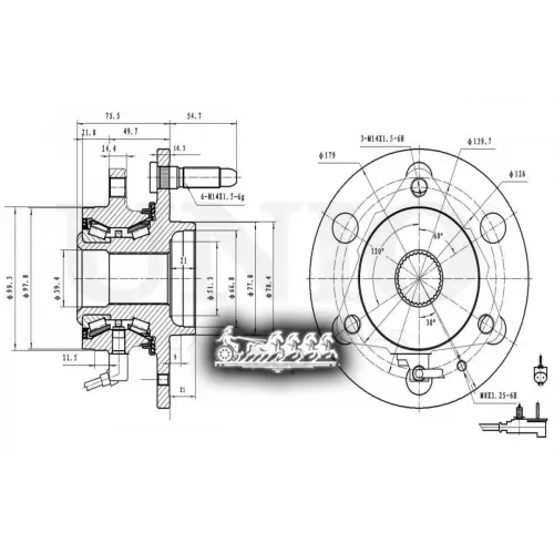 Ступица Колеса Cadillac/Chevrolet Escalade/Tahoe/Suburban 06- Перед. С Abs UNIO 
