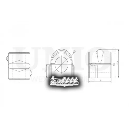 Втулка Стабилизатора Opel/Fiat/Saab Vectra/Croma/9-3 02- Перед. UNIO 