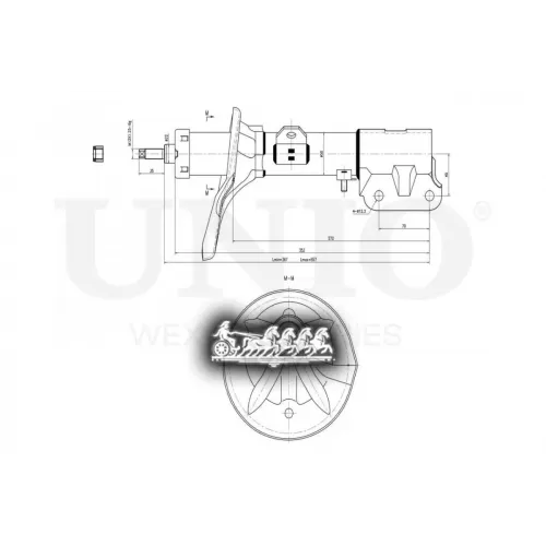 Амортизатор Mitsubishi Grandis 04- Газ.перед.лев. UNIO 