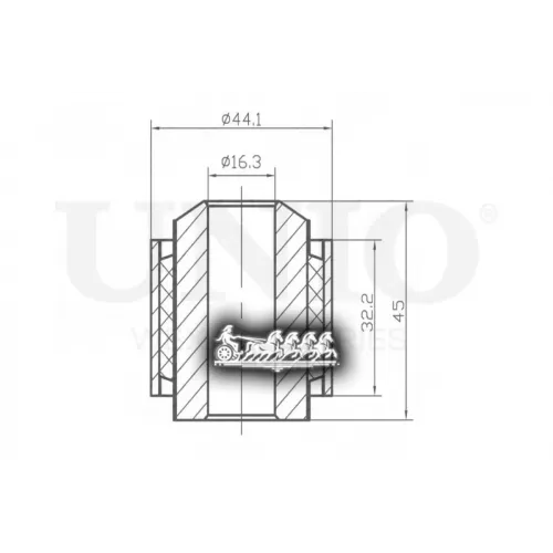 Сайлентблок Рычага Vag Touareg/Q7 02- Внеш.задн.верх. UNIO 