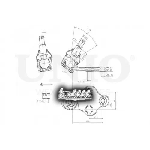 Опора Шаровая Toyota/Lexus Camry/Es 06- Перед.нижн.лев. UNIO 