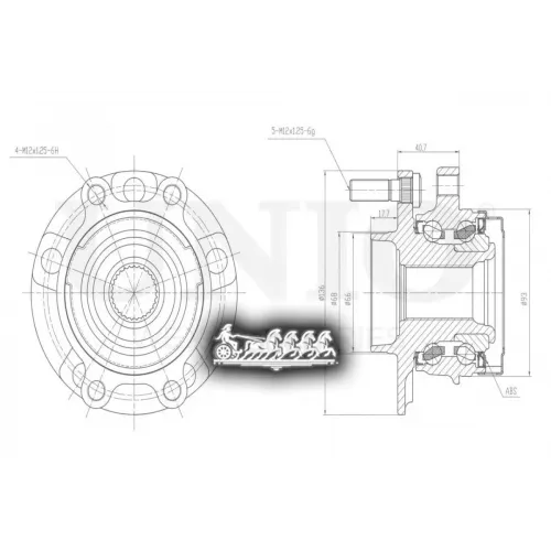 Ступица Колеса Nissan Teana 08- Перед. С Abs UNIO 