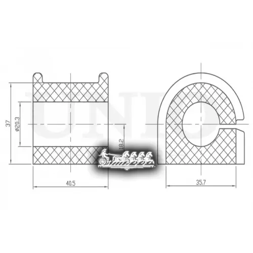 Втулка Стабилизатора Toyota Corolla/Prius 00- Перед. UNIO 