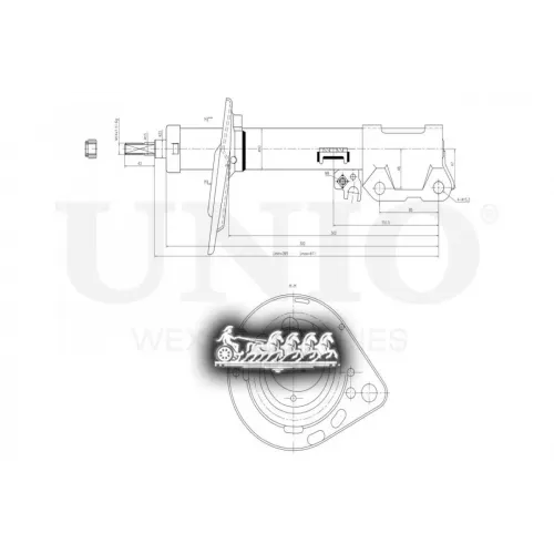 Амортизатор Toyota Camry 06- Газ.задн.лев. UNIO 