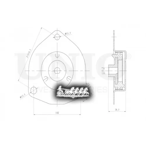 Опора Амортизатора Nissan X-Trail 01- Задн. UNIO 