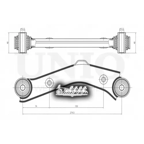 Рычаг Kia/Hyundai Sportage/Ix35 09- Задн.верх. UNIO 